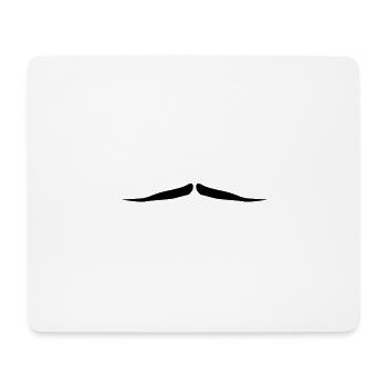 Moustache - Tapis de souris (format paysage) - blanc - Devant