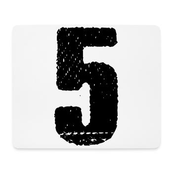 5 Number jersey - Mouse Pad (horizontal) - white - Front