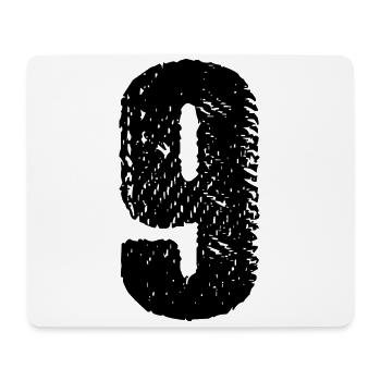 9 number jersey - Mouse Pad (horizontal) - white - Front