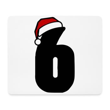 6 Zahl Weihnachten - Mousepad (Querformat) - Weiß - Vorne