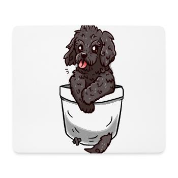 Poche Cockapoo - Tapis de souris (format paysage) - blanc - Devant