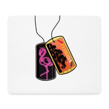 Dog tag FLORIDA Flamingo Beach - Mouse Pad (horizontal) - white - Front