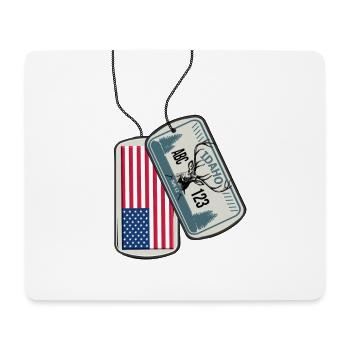 Plaque d’identité IDAHO USA drapeau - Tapis de souris (format paysage) - blanc - Devant
