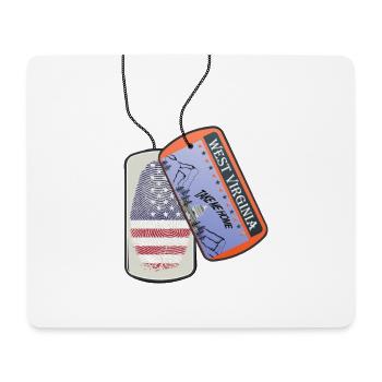 Dog tag WEST VIRGINIA Fingerprint USA - Mouse Pad (horizontal) - white - Front