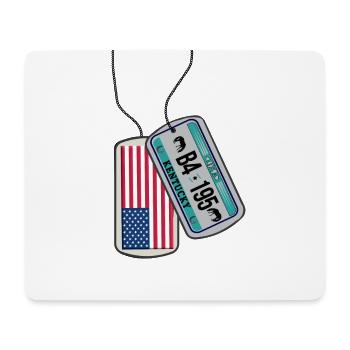Erkennungsmarke KENTUCKY Flagge USA - Mousepad (Querformat) - Weiß - Vorne