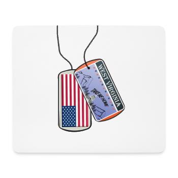 Erkennungsmarke WEST VIRGINIA Flagge USA - Mousepad (Querformat) - Weiß - Vorne