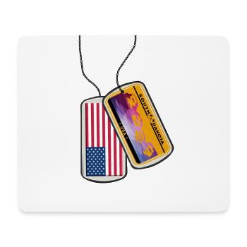 Dog tag SOUTH DAKOTA Flag USA - Mouse Pad (horizontal) - white - Front