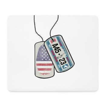 Erkennungsmarke NEW YORK Fingerabdruck USA - Mousepad (Querformat) - Weiß - Vorne