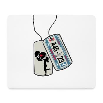 Erkennungsmarke NEW YORK I LOVE NY US BIG APPLE - Mousepad (Querformat) - Weiß - Vorne