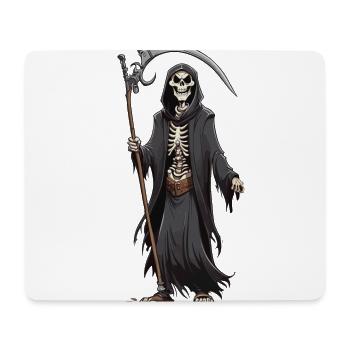 Dessin animé Grim Reaper Halloween squelette d’os - Tapis de souris (format paysage) - blanc - Devant
