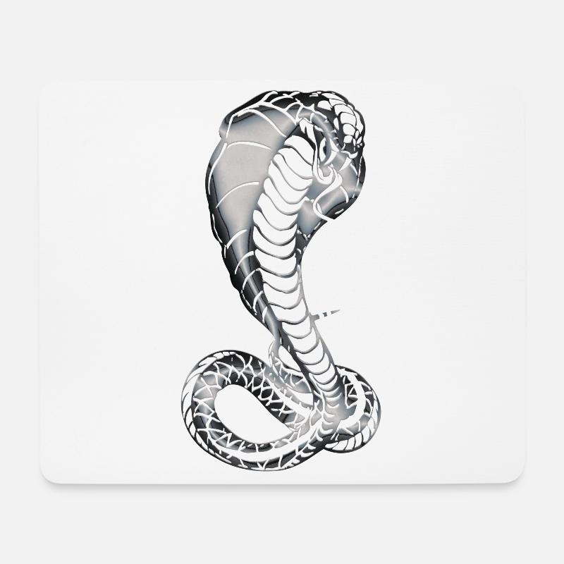 Königskobra - Mousepad (Querformat) - Weiß