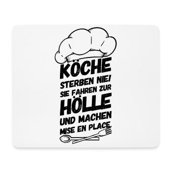 Koch kochen Kochkunst Köchin - Mousepad (Querformat) - Weiß - Vorne