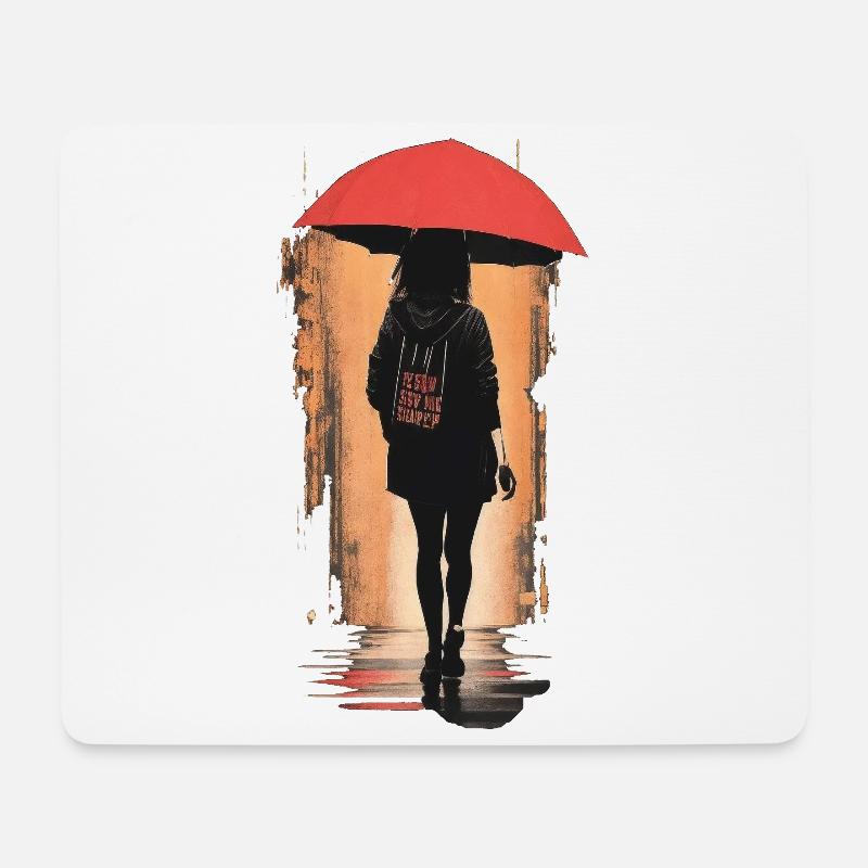 Gehen mit schweren Schritten, besinnlichen Momenten - Mousepad (Querformat) - Weiß