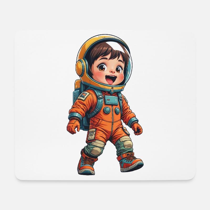 Astronaut Boy - Mouse Pad (horizontal) - white