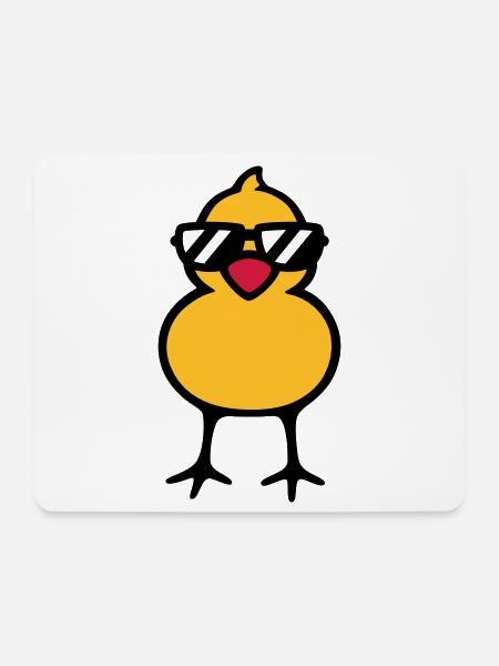 cool chick (rd) - Mouse Pad (horizontal) - white