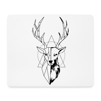 Hirsch - Mousepad (Querformat) - Weiß - Vorne