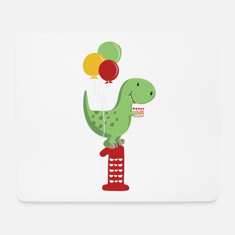 Erster Geburtstag Junge T Rex Dinosaurier - Mousepad (Querformat) - Weiß
