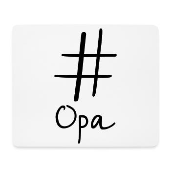 #Opa Hashtag Social Media I Geschenkidee für Opa - Mousepad (Querformat) - Weiß - Vorne