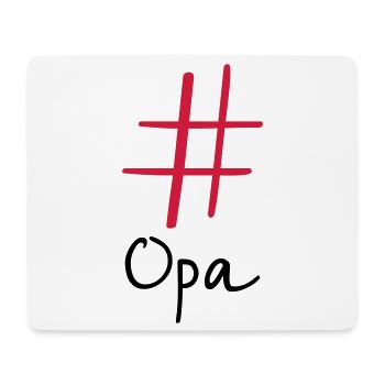 #Opa Hashtag Social Media I Geschenkidee für Opa - Mousepad (Querformat) - Weiß - Vorne