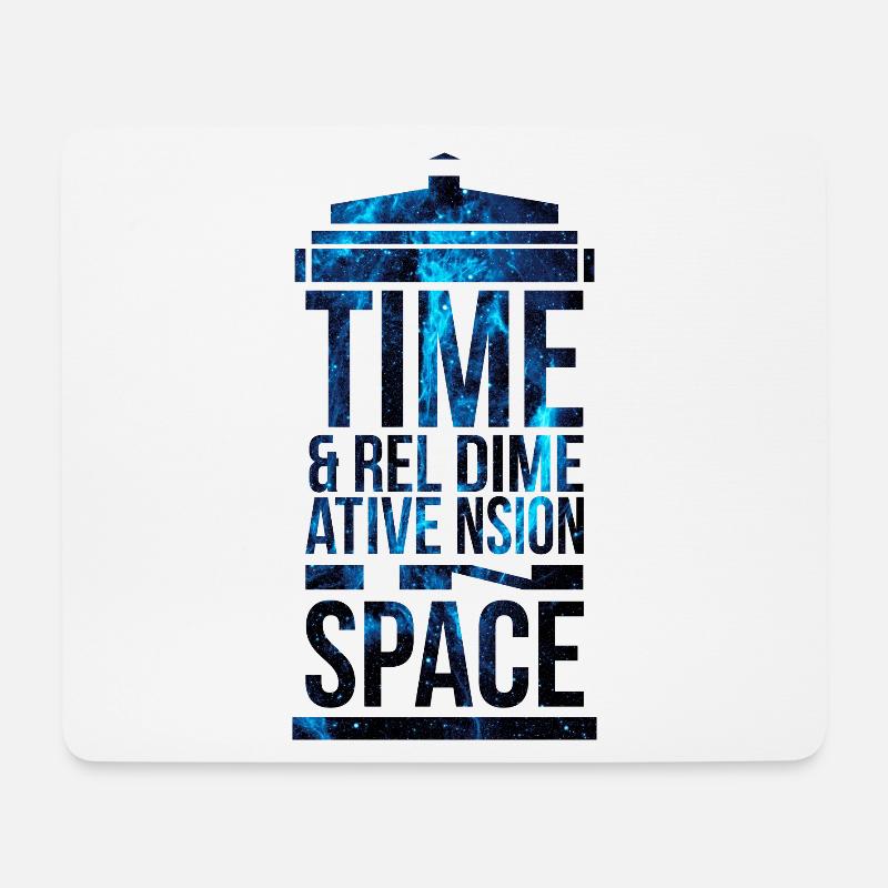 TARDIS - Mousepad (Querformat) - Weiß