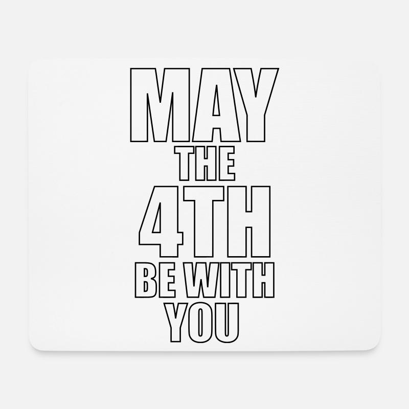 May the 4th be with you - Mousepad (Querformat) - Weiß