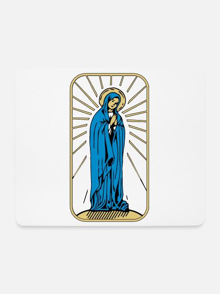 Heilige Maria ohne Hintergrund - Mousepad (Querformat) - Weiß