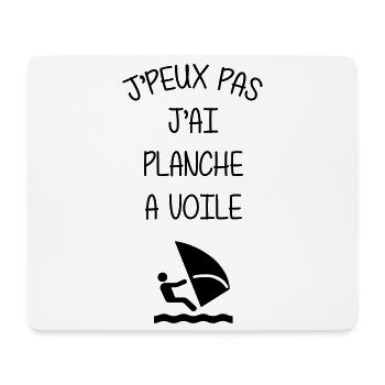 Planche à Voile / Véliplanchiste / Surf / Plage - Tapis de souris (format paysage) - blanc - Devant