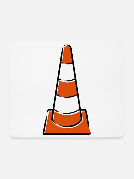 Chapeaux de construction - Tapis de souris (format paysage) - blanc