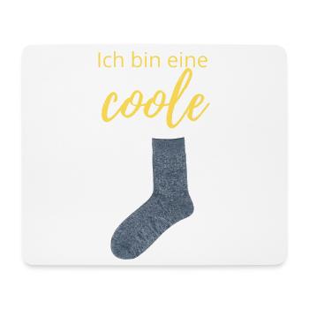 coole Socke - Mousepad (Querformat) - Weiß - Vorne