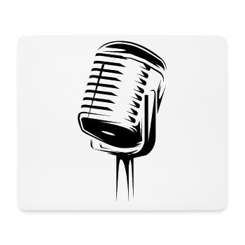 mikrofon illustration Symbol Geschenk microphon - Mousepad (Querformat) - Weiß - Vorne