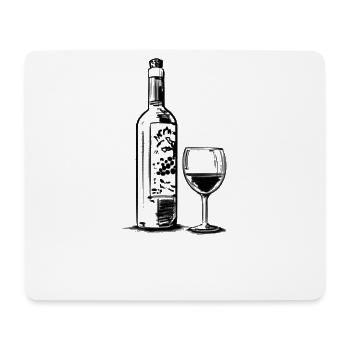 Wine shaped this body - Mouse Pad (horizontal) - white - Front
