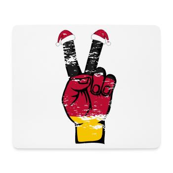 Deutschland Flagge Weihnachten Peace Symbol used - Mousepad (Querformat) - Weiß - Vorne