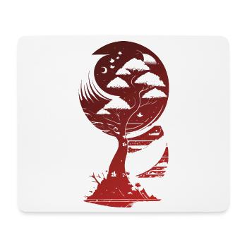Mystical Fantasy Tree in Moonlight - Mouse Pad (horizontal) - white - Front