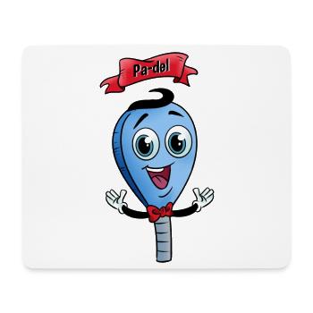 Pa-del der Familie Padel - Mousepad (Querformat) - Weiß - Vorne