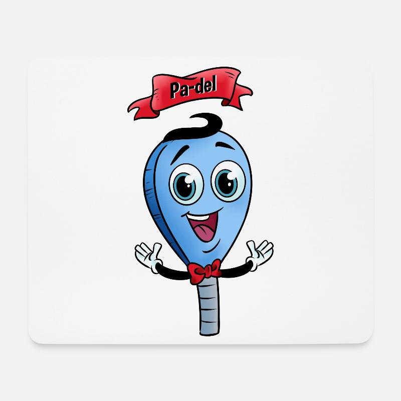 Pa-del der Familie Padel - Mousepad (Querformat) - Weiß