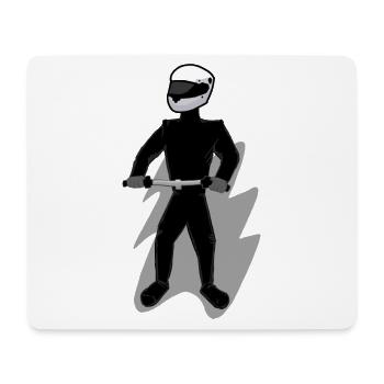 hobby biker - Mouse Pad (horizontal) - white - Front
