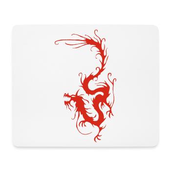 Dragon de fumée rouge - Tapis de souris (format paysage) - blanc - Devant