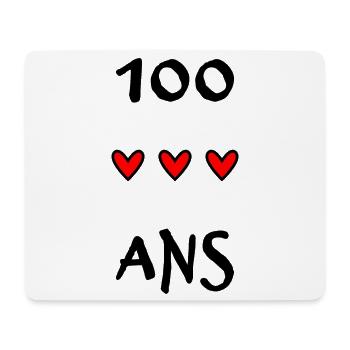 100. 100 YEARS. 100th ANNIVERSARY. BIRTHDAY 100 - Mouse Pad (horizontal) - white - Front