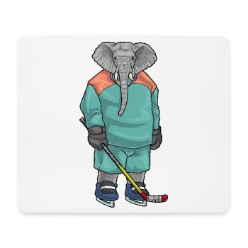 Bâton de hockey sur glace Elephant - Tapis de souris (format paysage) - blanc - Devant