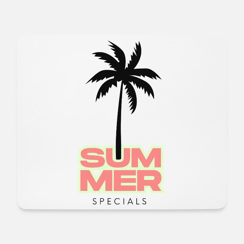 Summer Vibes Palmen Silhouette - Sommerzeit - Mousepad (Querformat) - Weiß