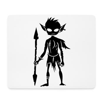 Figurine d’Orc Gobelin - Tapis de souris (format paysage) - blanc - Devant