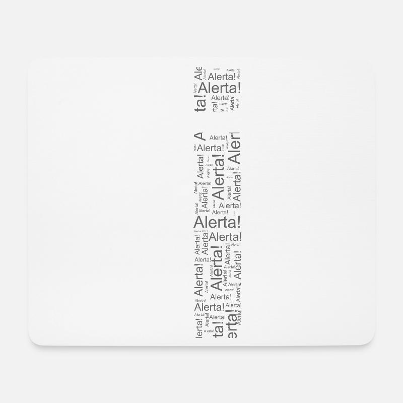 Alert! Antifascista! - Wortkunst - Mousepad (Querformat) - Weiß