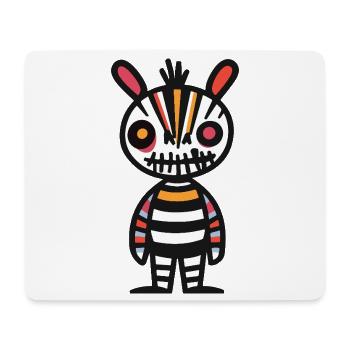 Zebra Halloween Comic Lustig - Mousepad (Querformat) - Weiß - Vorne