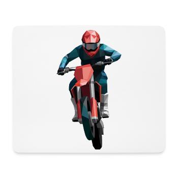 Motocross - Cooles Motorrad Logo - Mousepad (Querformat) - Weiß - Vorne