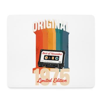 50 Years Cassette Tape November 1975 Legend Gift - Mouse Pad (horizontal) - white - Front
