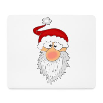 Visage du Père Noël - Tapis de souris (format paysage) - blanc - Devant