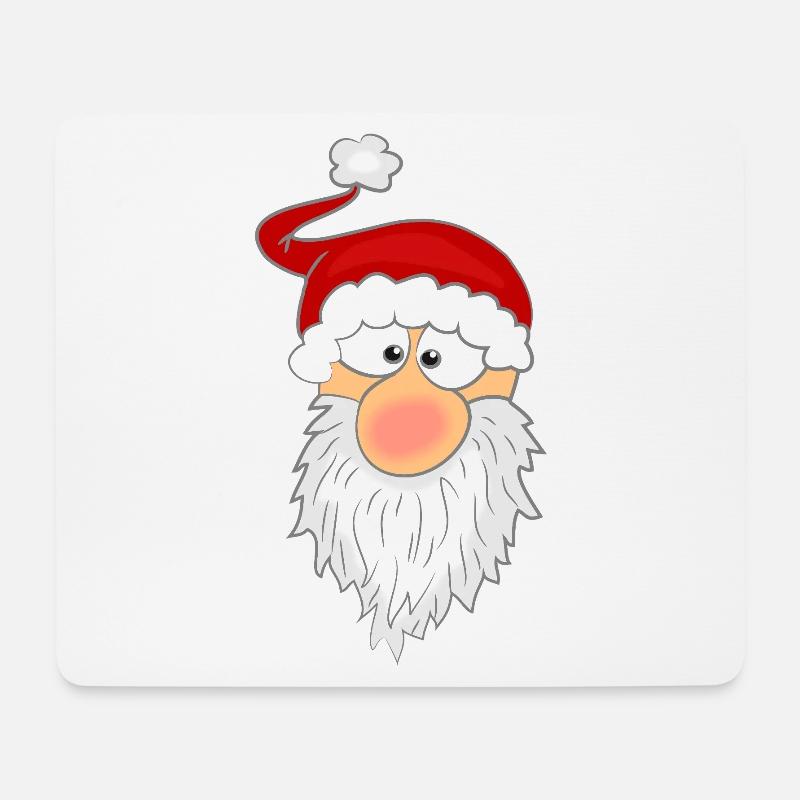 Weihnachtsmann Gesicht - Mousepad (Querformat) - Weiß