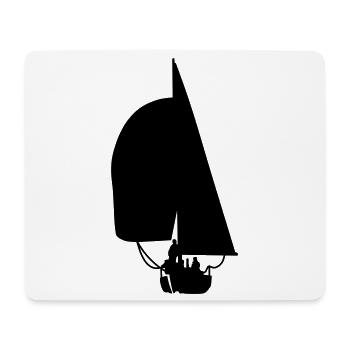 Voilier - Tapis de souris (format paysage) - blanc - Devant
