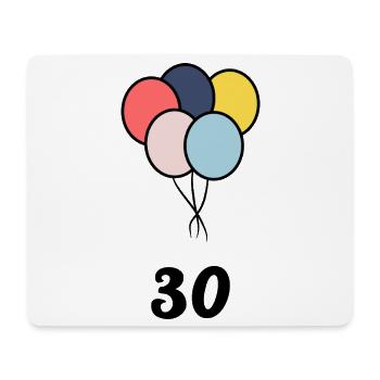 30. 30 ANS. 30e ANNIVERSAIRE. ANNIVERSAIRE 30 ANS. - Tapis de souris (format paysage) - blanc - Devant