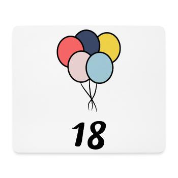 18. 18 YEARS OLD. 18th ANNIVERSARY. 18 BIRTHDAY. - Mouse Pad (horizontal) - white - Front